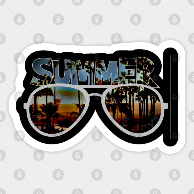 Summer RayBan sunglasses sunset Sticker by KZK101